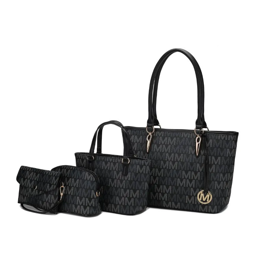 Alexy Tote M Signature 4 PCS Set Handbag