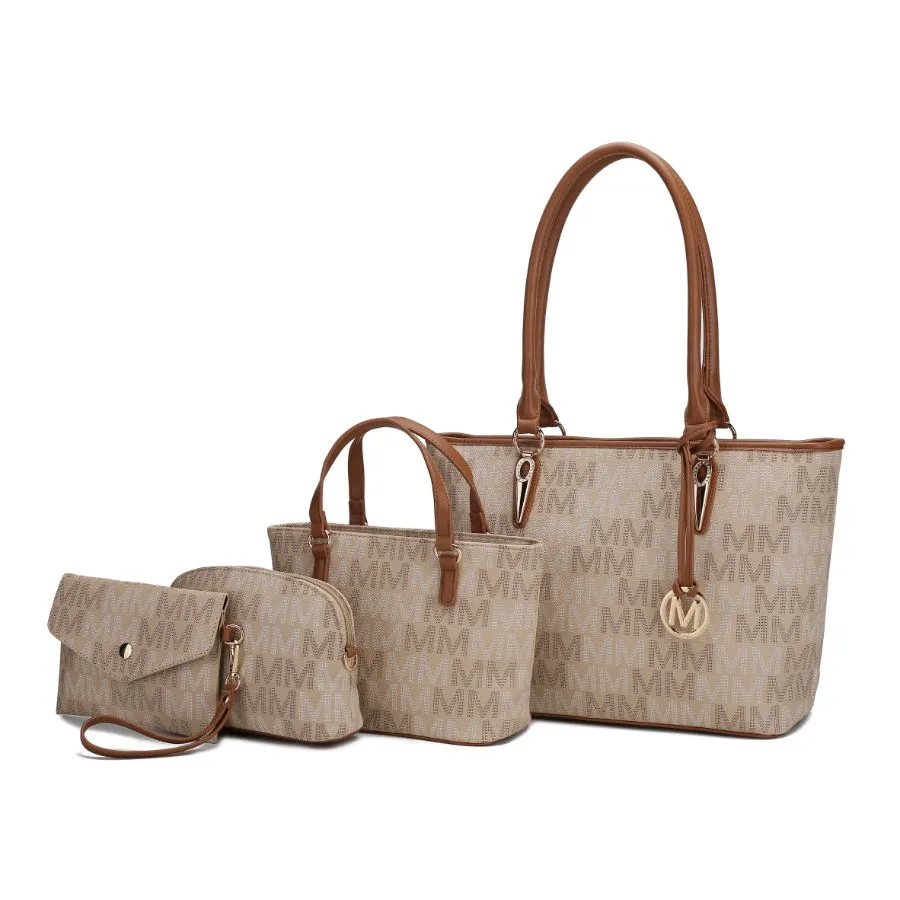 Alexy Tote M Signature 4 PCS Set Handbag