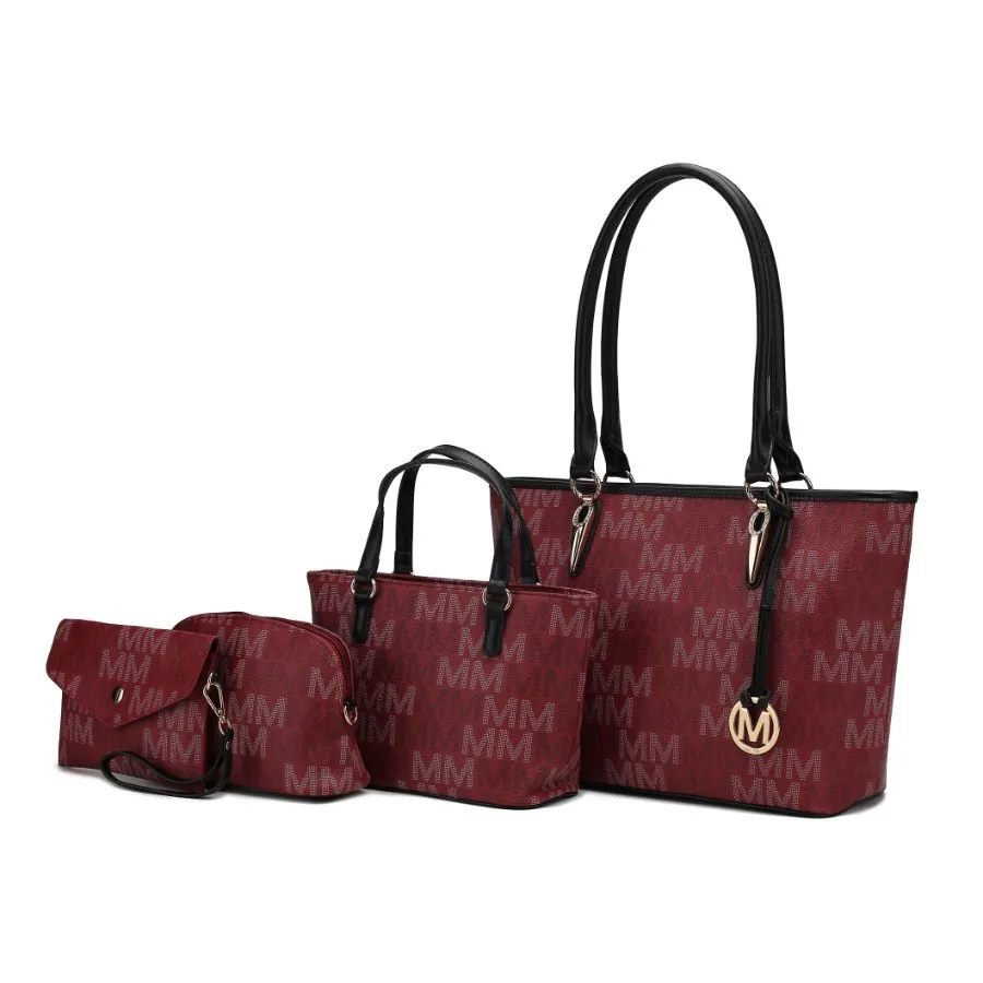 Alexy Tote M Signature 4 PCS Set Handbag
