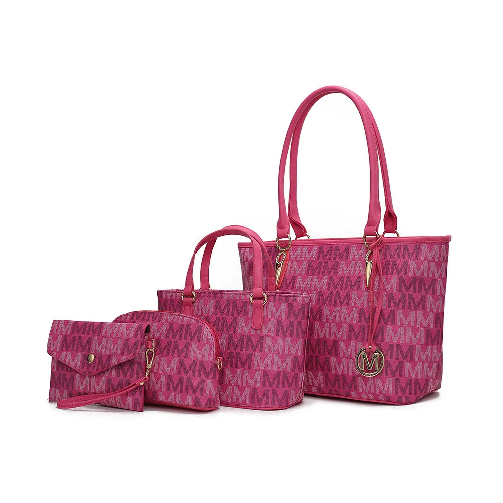 Alexy Tote M Signature 4 PCS Set Handbag