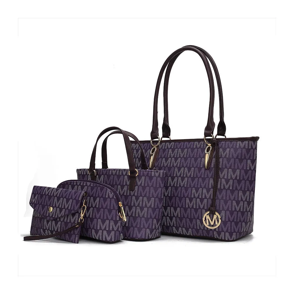Alexy Tote M Signature 4 PCS Set Handbag