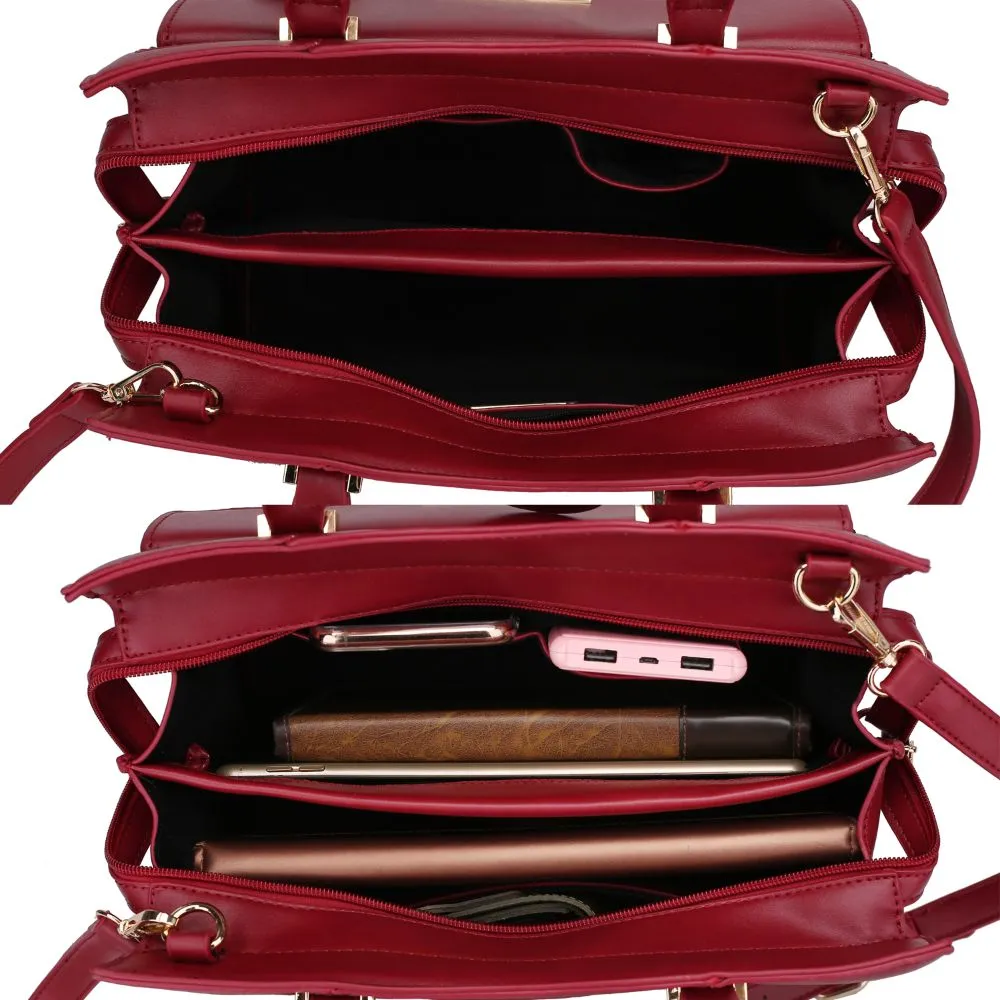 Alyssa Satchel Handbag Vegan Leather Women