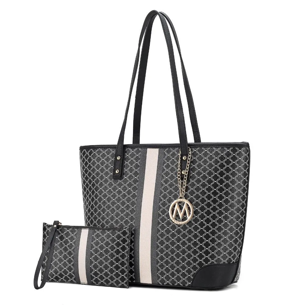 Arya Vegan Leather Women’s Tote Bag with Wristlet Pouch– 2 pieces