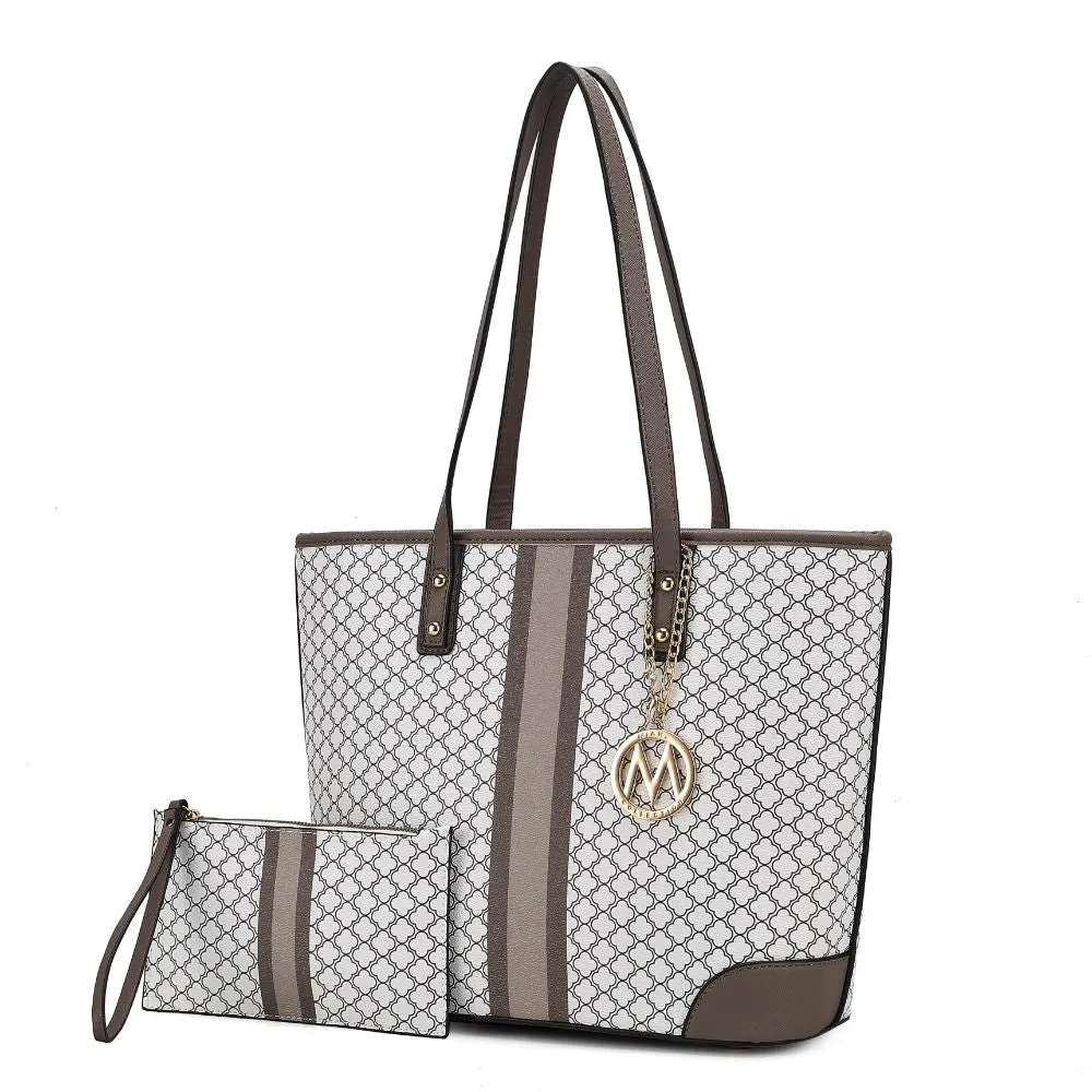 Arya Vegan Leather Women’s Tote Bag with Wristlet Pouch– 2 pieces