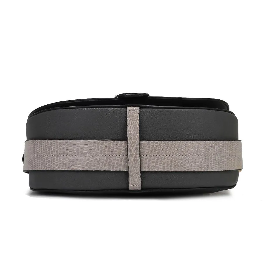 Ayla Snake-Embossed Color Block Vegan Leather Women’s Shoulder Bag