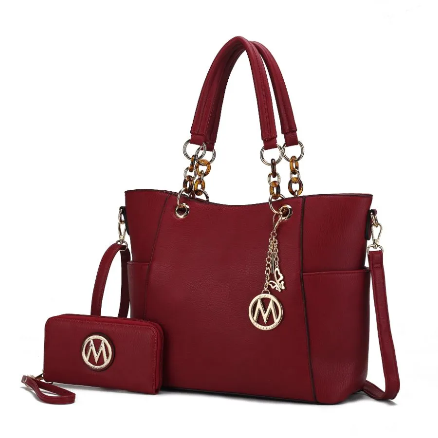 Bonita Tote Handbag with Wallet - 2 pieces