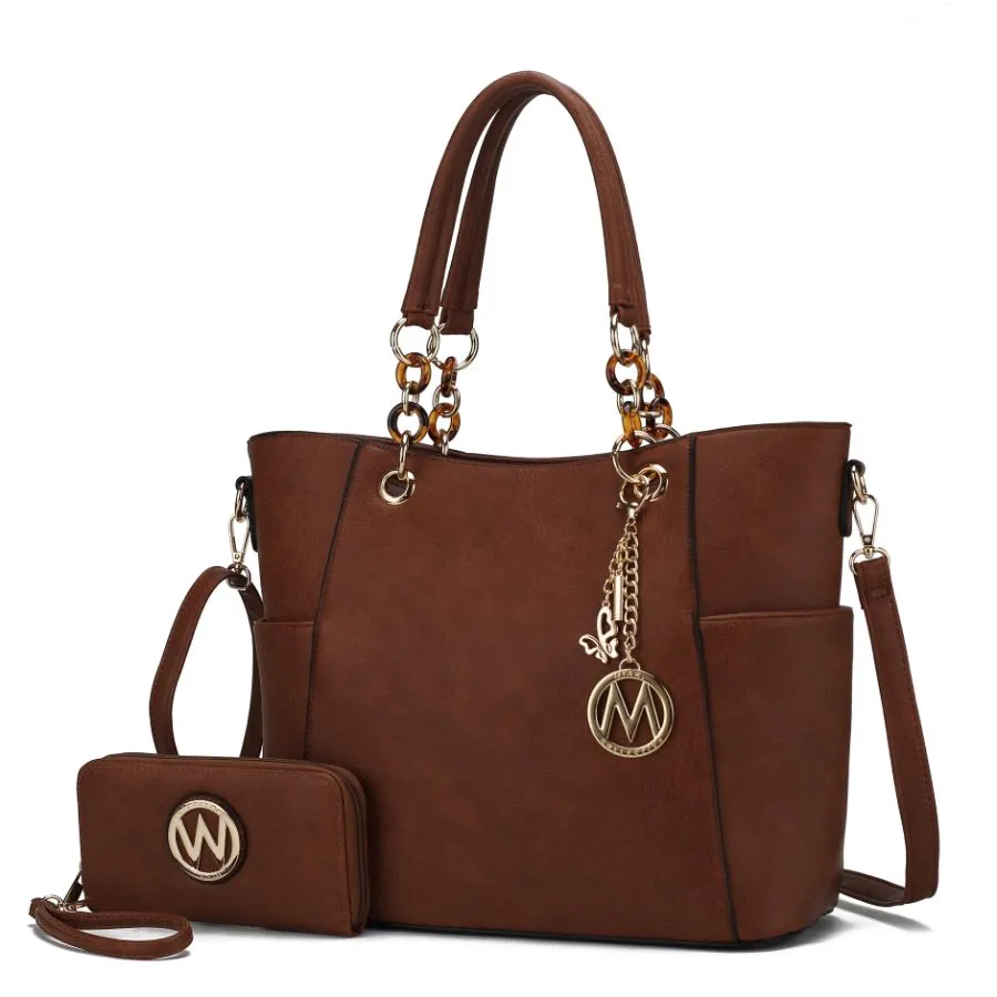 Bonita Tote Handbag with Wallet - 2 pieces