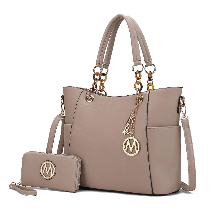 Bonita Tote Handbag with Wallet - 2 pieces