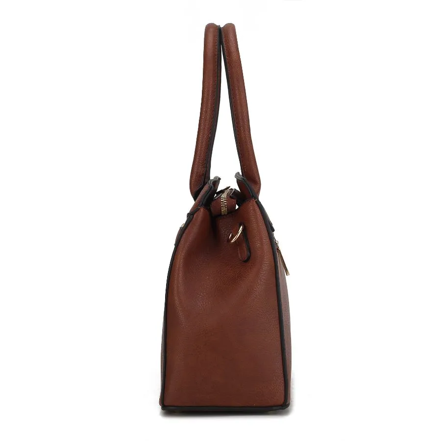 Bruna Satchel Bag with a Matching Wallet -2 pieces set