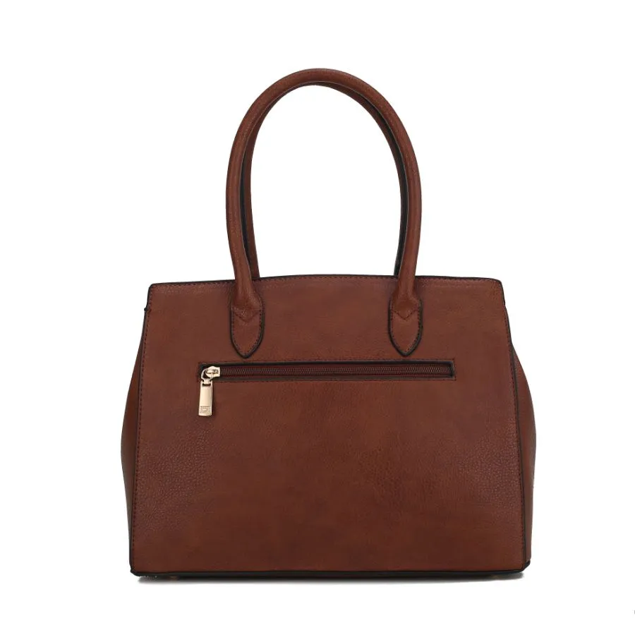 Bruna Satchel Bag with a Matching Wallet -2 pieces set