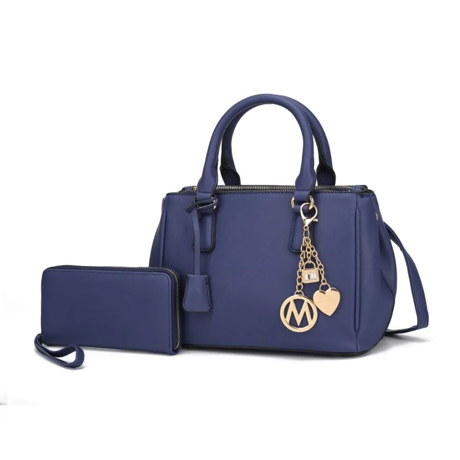 Cassandra Multi Compartment Satchel with Wallet
