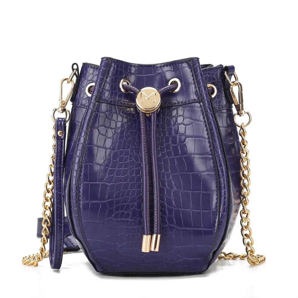 Cassidy Crocodile Embossed Vegan Leather Women’s Hobo Bag