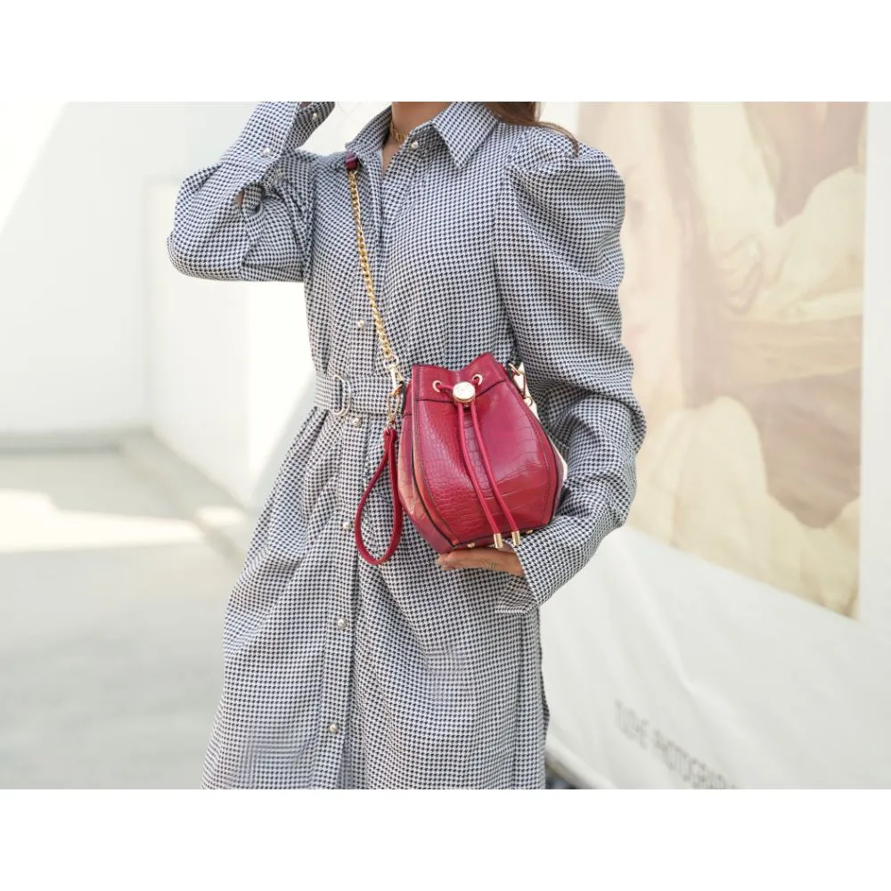 Cassidy Crocodile Embossed Vegan Leather Women’s Hobo Bag