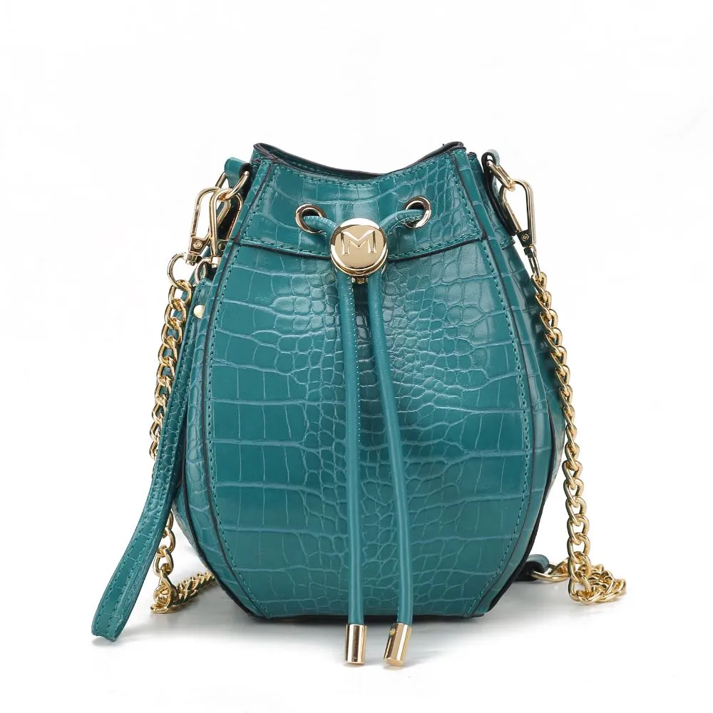 Cassidy Crocodile Embossed Vegan Leather Women’s Hobo Bag