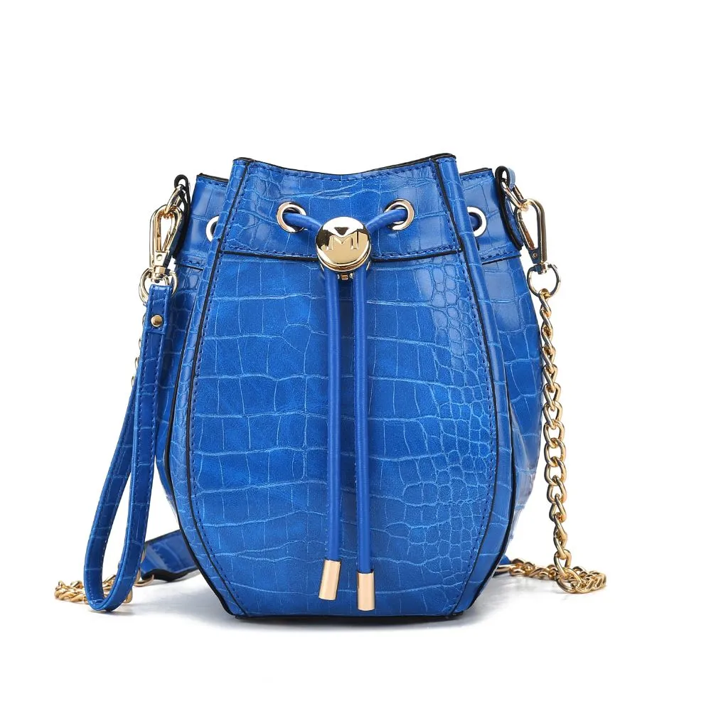 Cassidy Crocodile Embossed Vegan Leather Women’s Hobo Bag