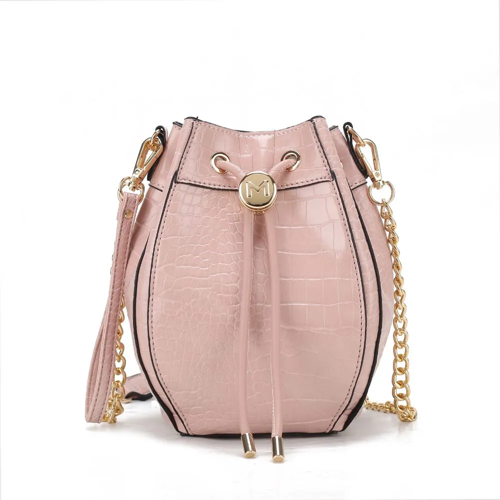 Cassidy Crocodile Embossed Vegan Leather Women’s Hobo Bag