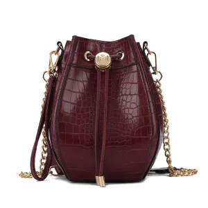 Cassidy Crocodile Embossed Vegan Leather Women’s Hobo Bag