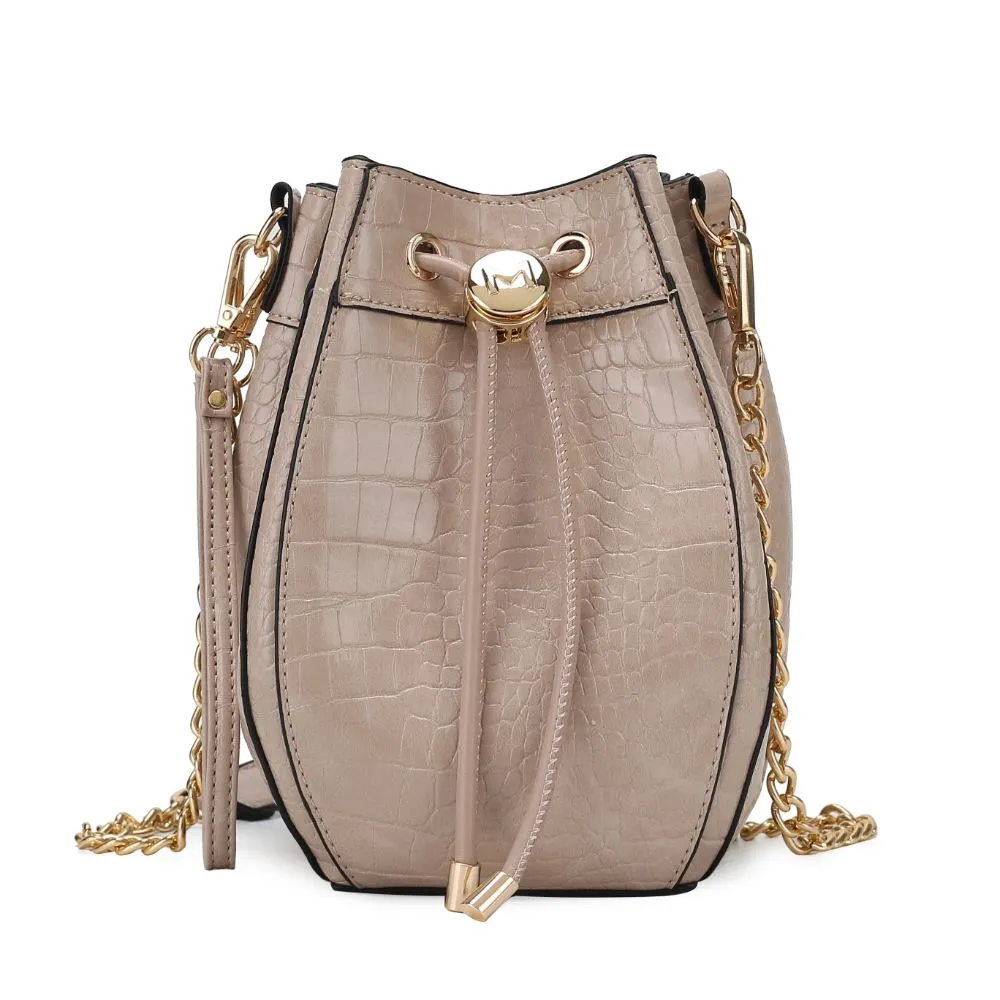 Cassidy Crocodile Embossed Vegan Leather Women’s Hobo Bag