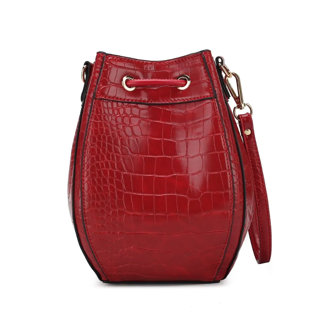 Cassidy Crocodile Embossed Vegan Leather Women’s Hobo Bag