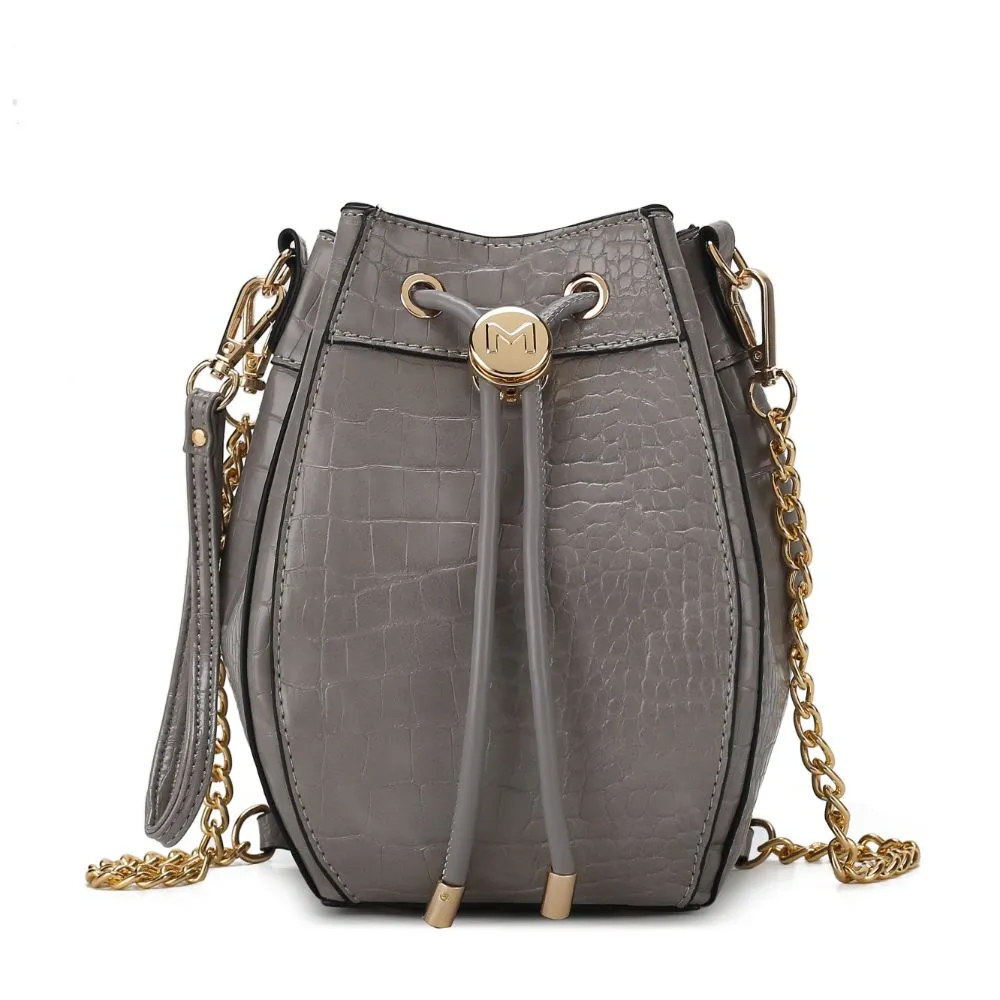 Cassidy Crocodile Embossed Vegan Leather Women’s Hobo Bag