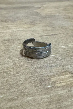 Classic C Shaped Open Ring - Silver