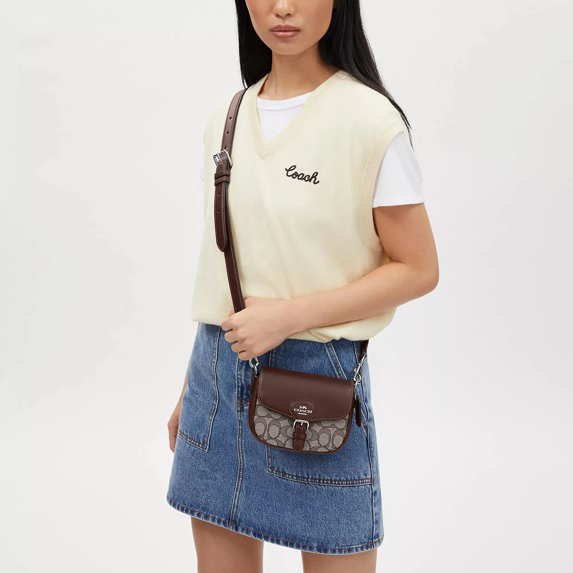 Coach Outlet Amelia Saddle Bag In Signature Jacquard