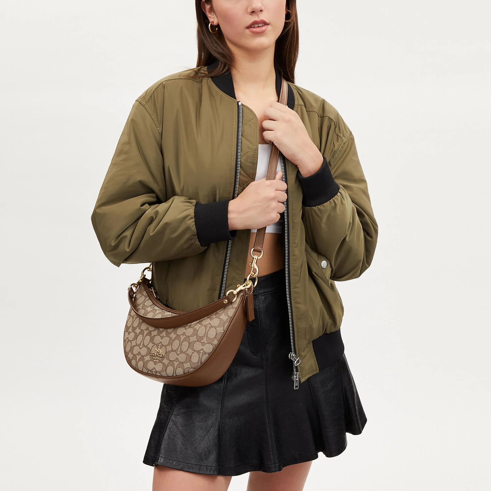 Coach Outlet Aria Shoulder Bag In Signature Jacquard
