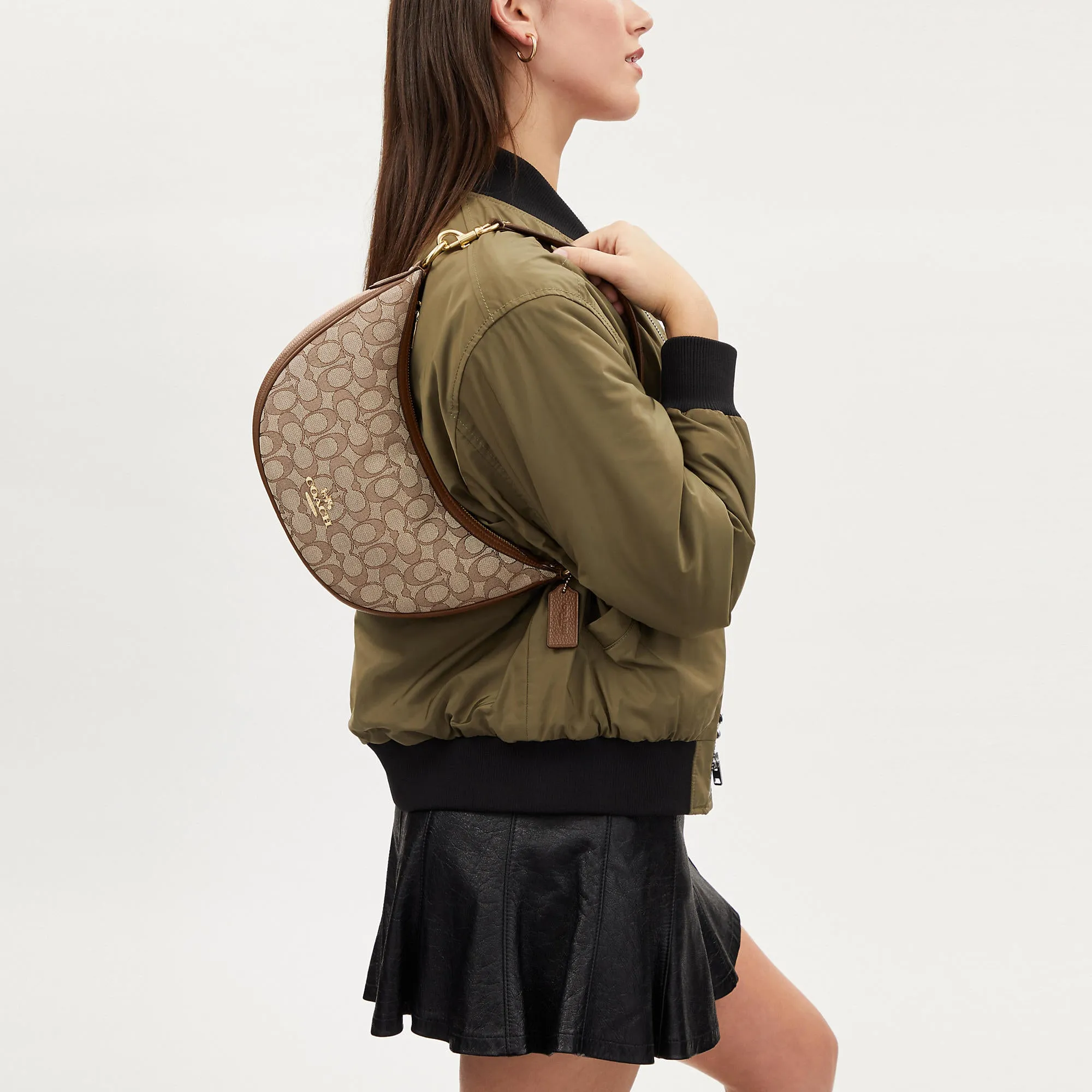 Coach Outlet Aria Shoulder Bag In Signature Jacquard