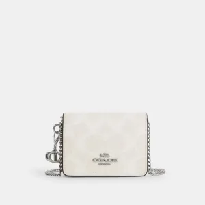 Coach Outlet Boxed Mini Wallet On A Chain In Signature Canvas
