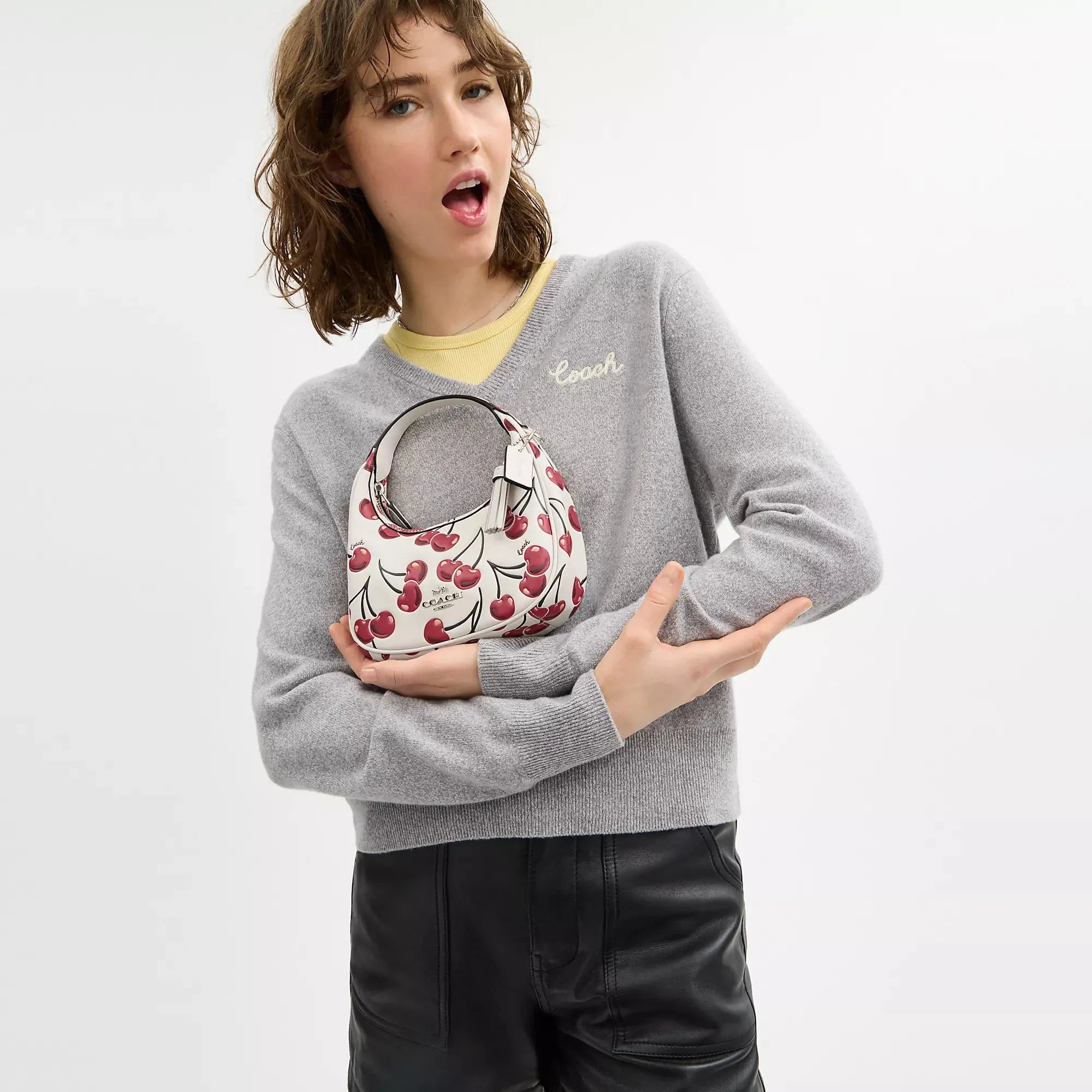 Coach Outlet Carmen Mini Crossbody Bag With Cherry Print
