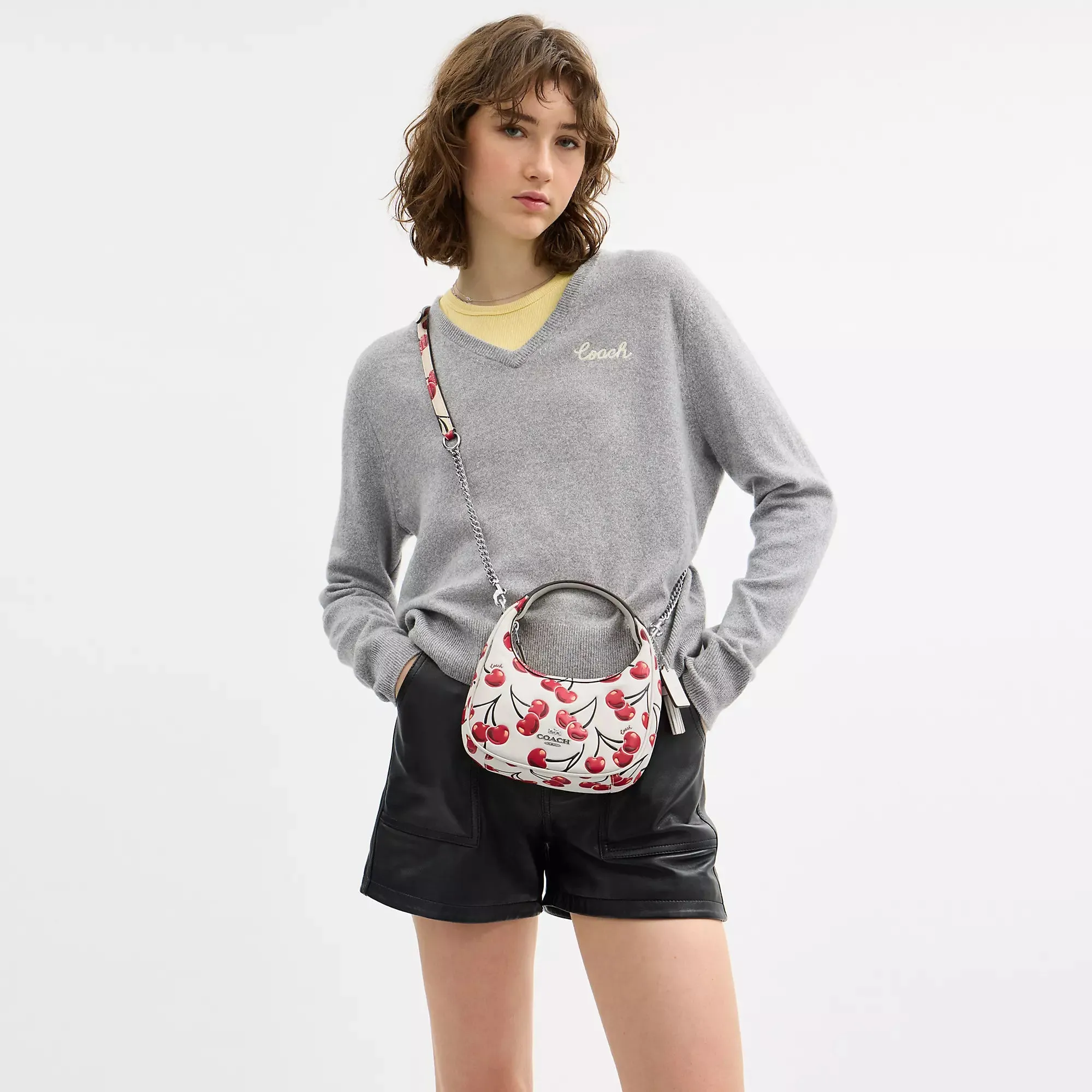 Coach Outlet Carmen Mini Crossbody Bag With Cherry Print