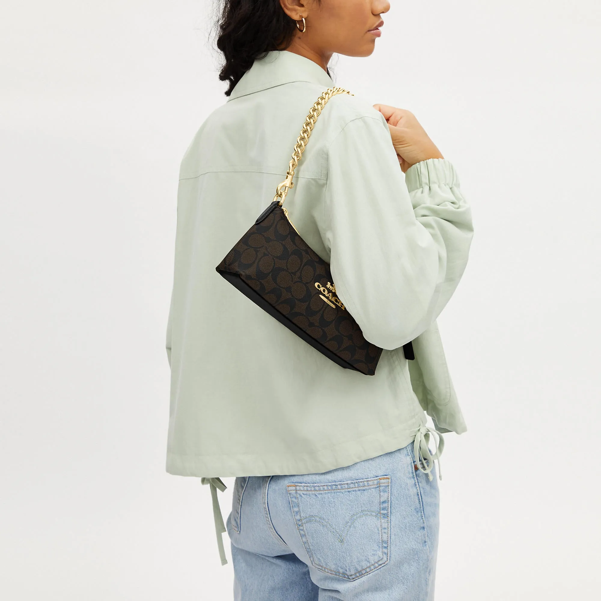 Coach Outlet Charlotte Shoulder Bag In Signature Canvas