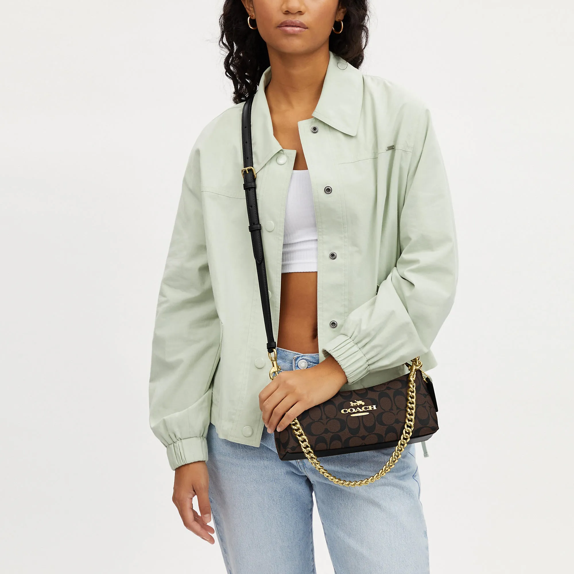 Coach Outlet Charlotte Shoulder Bag In Signature Canvas