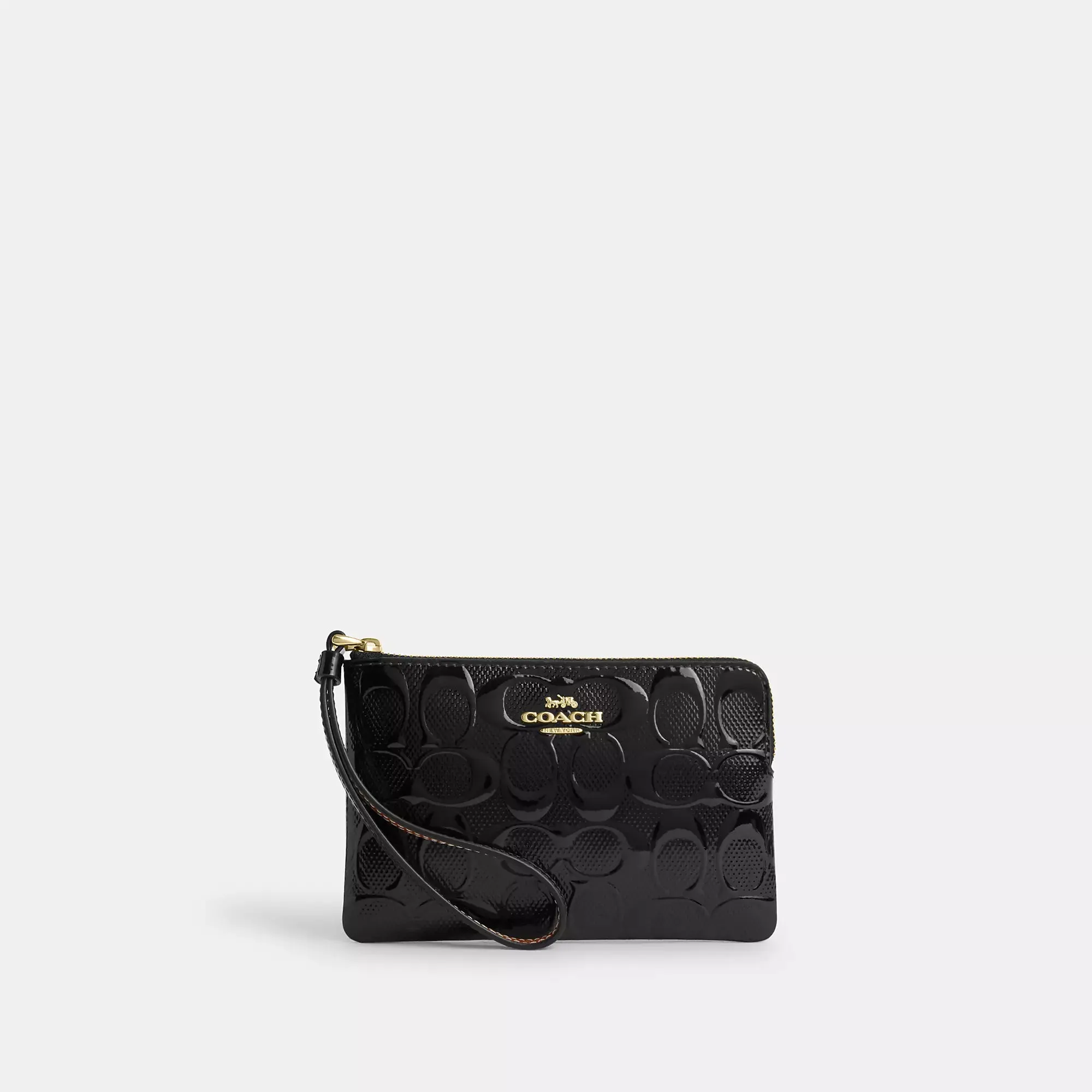 Coach Outlet Corner Zip In Signature Leather
