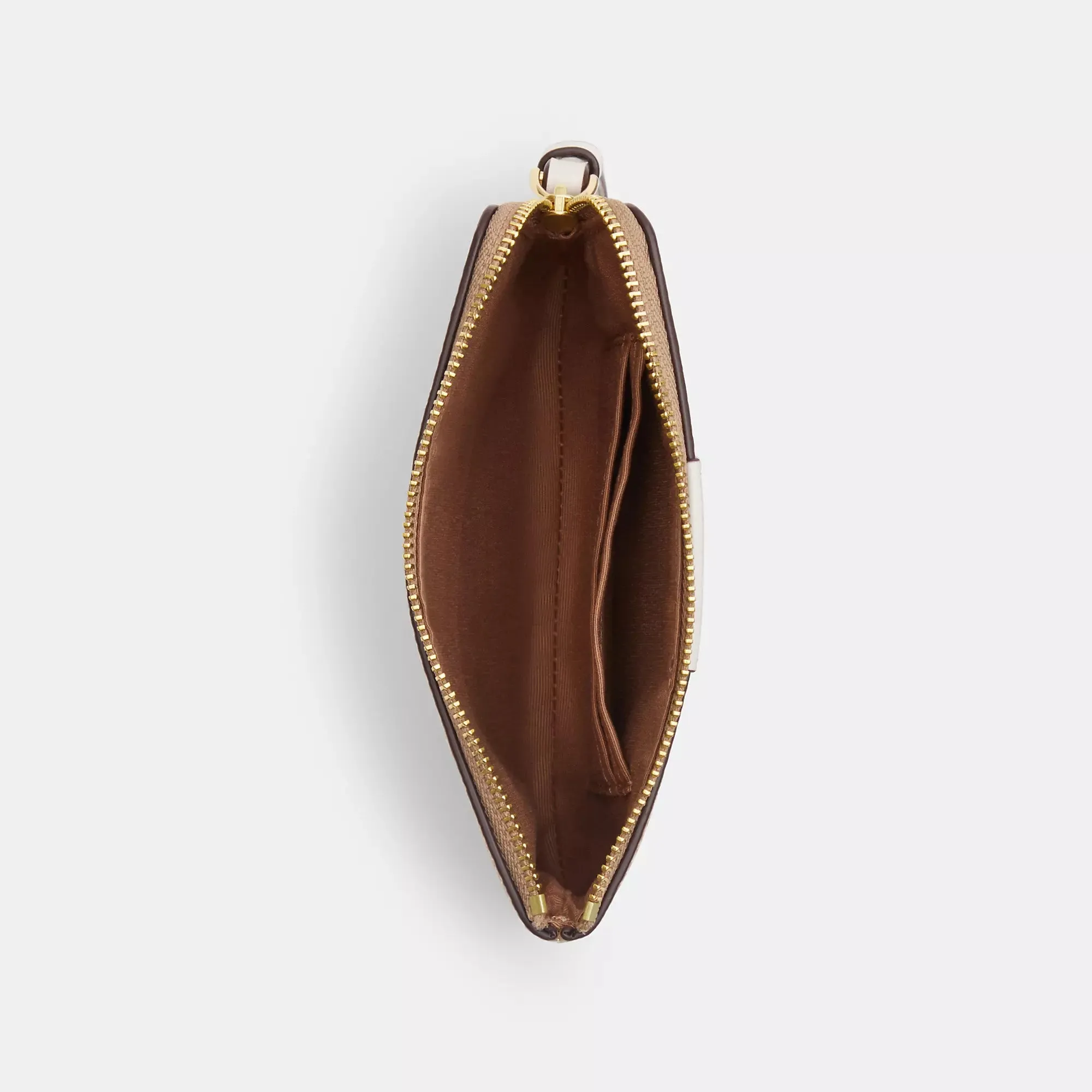 Coach Outlet Corner Zip Wristlet In Signature Canvas With Stripe