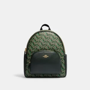 Coach Outlet Court Backpack With Signature Monogram Print
