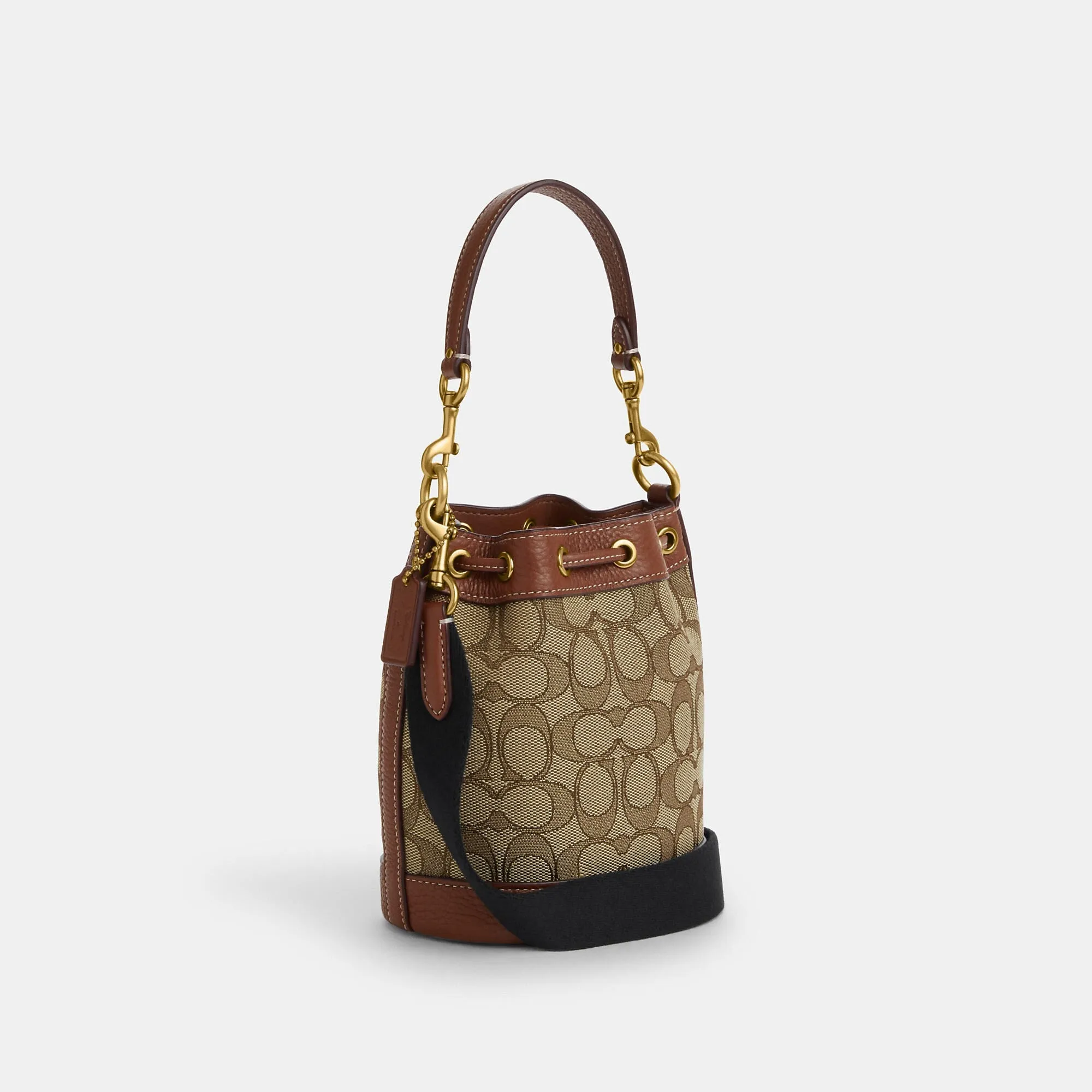 Coach Outlet Disney X Coach Mini Dempsey Bucket Bag In Signature Jacquard With Mickey Mouse Print