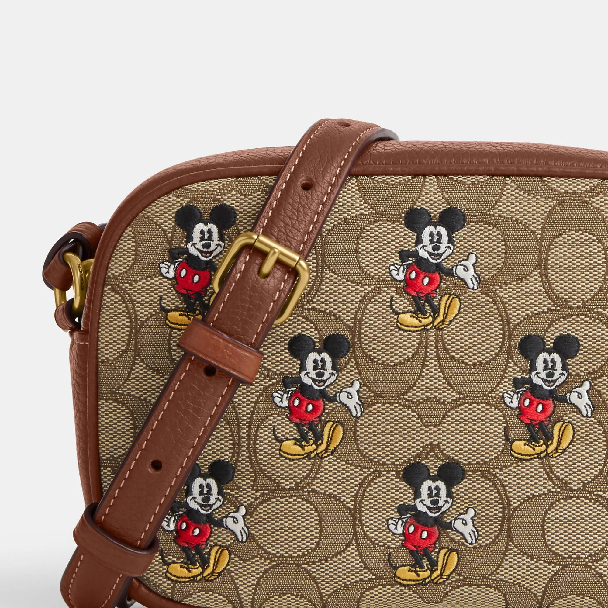 Coach Outlet Disney X Coach Mini Jamie Camera Bag In Signature Jacquard With Mickey Mouse Print