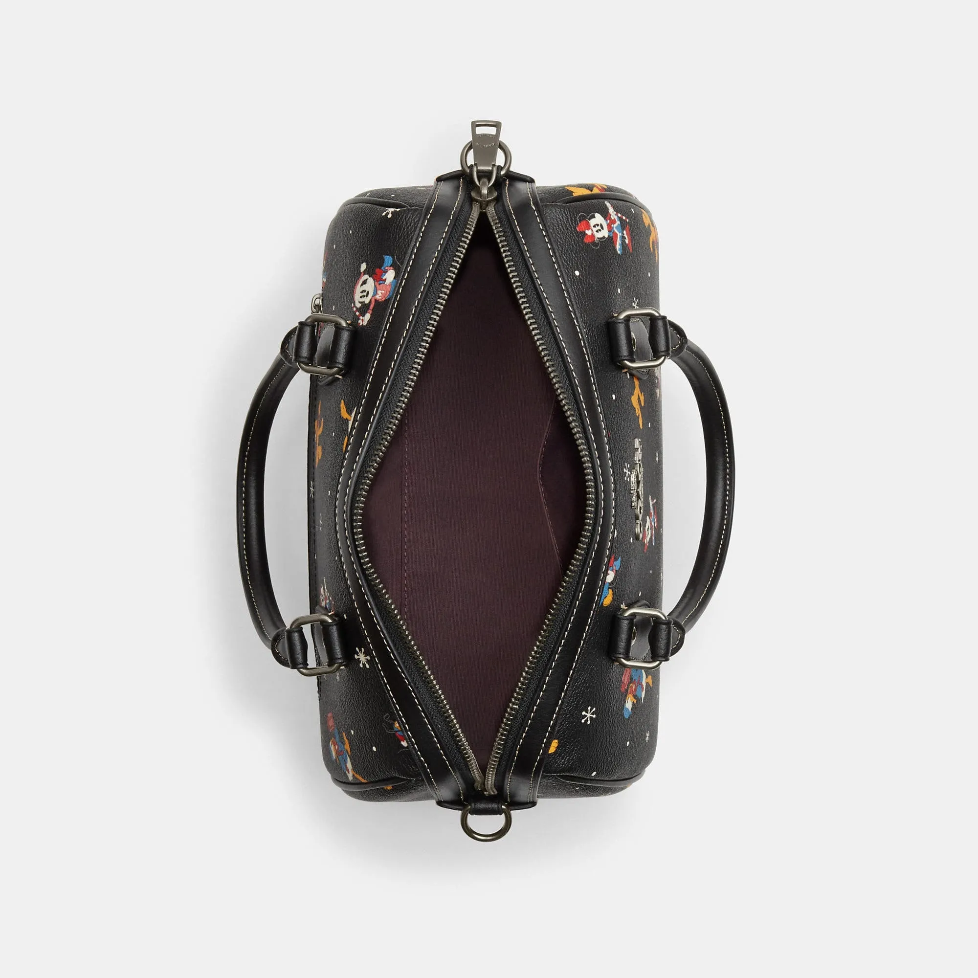 Coach Outlet Disney X Coach Rowan Satchel With Holiday Print