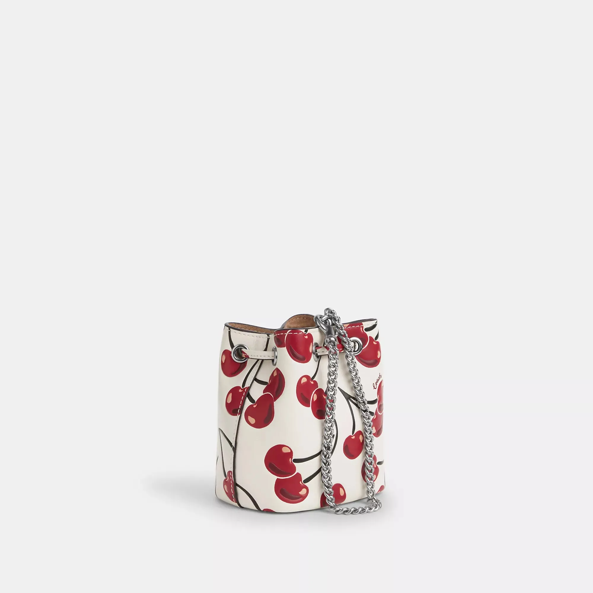 Coach Outlet Drawstring Wristlet With Cherry Print
