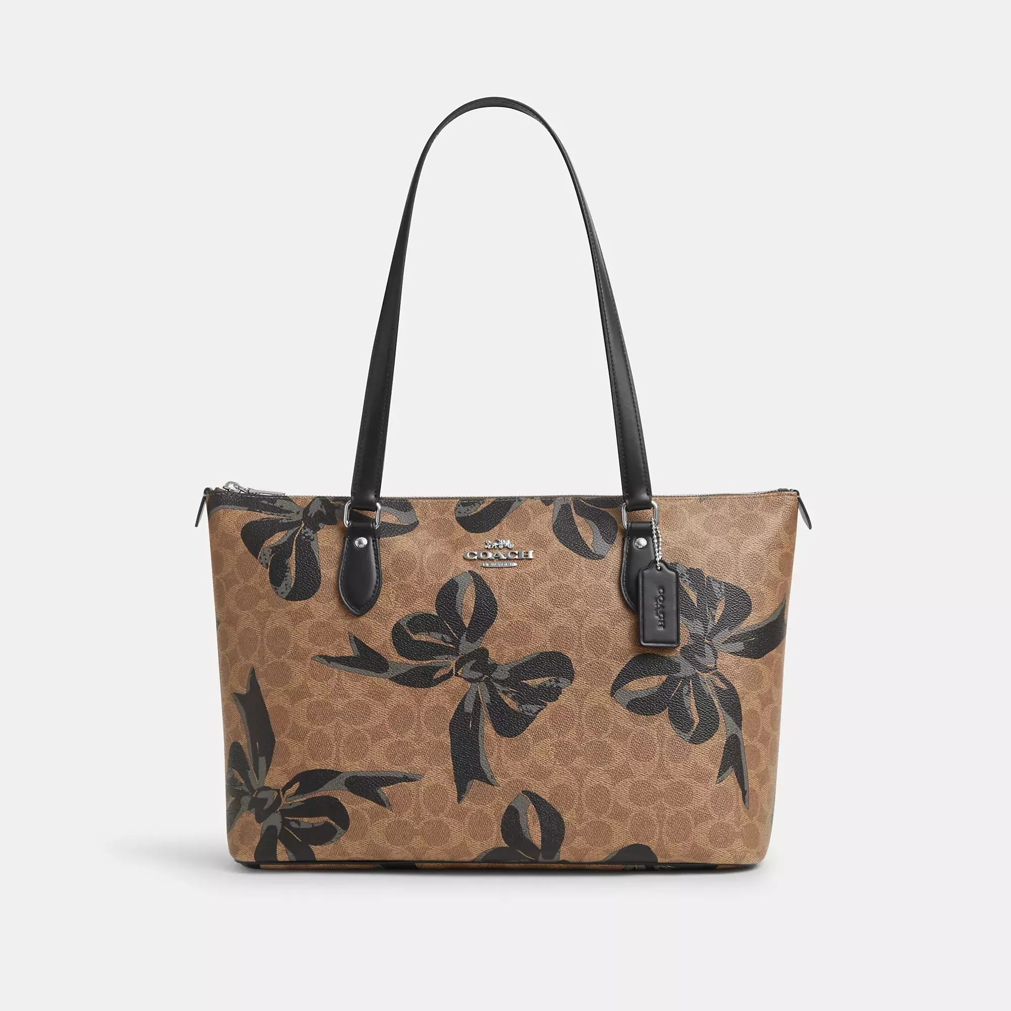 Coach Outlet Gallery Tote Bag In Signature Canvas With Bow Print
