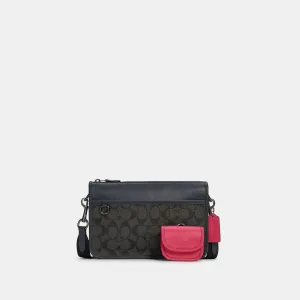 Coach Outlet Heritage Convertible Crossbody With Hybrid Pouch In Colorblock Signature Canvas