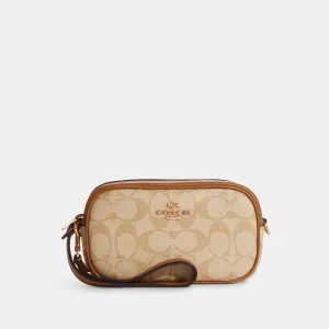 Coach Outlet Jamie Wristlet In Signature Canvas