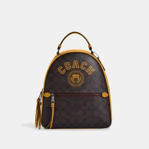 Coach Outlet Jordyn Backpack In Signature Canvas With Varsity Motif
