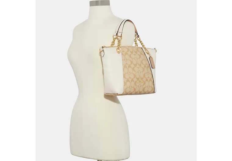 Coach Outlet Kacey Chain Satchel In Signature Canvas
