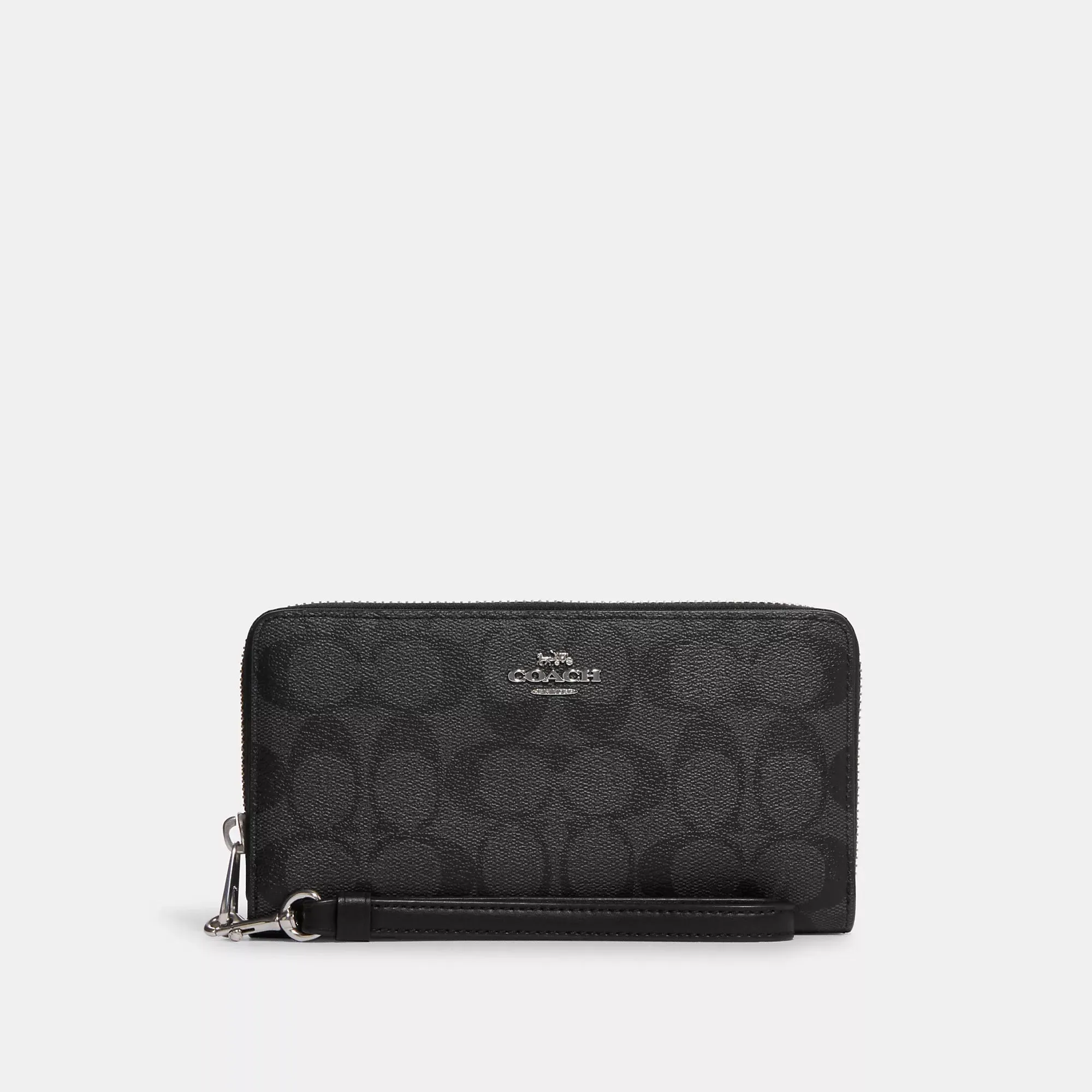 Coach Outlet Long Zip Around Wallet In Signature Canvas