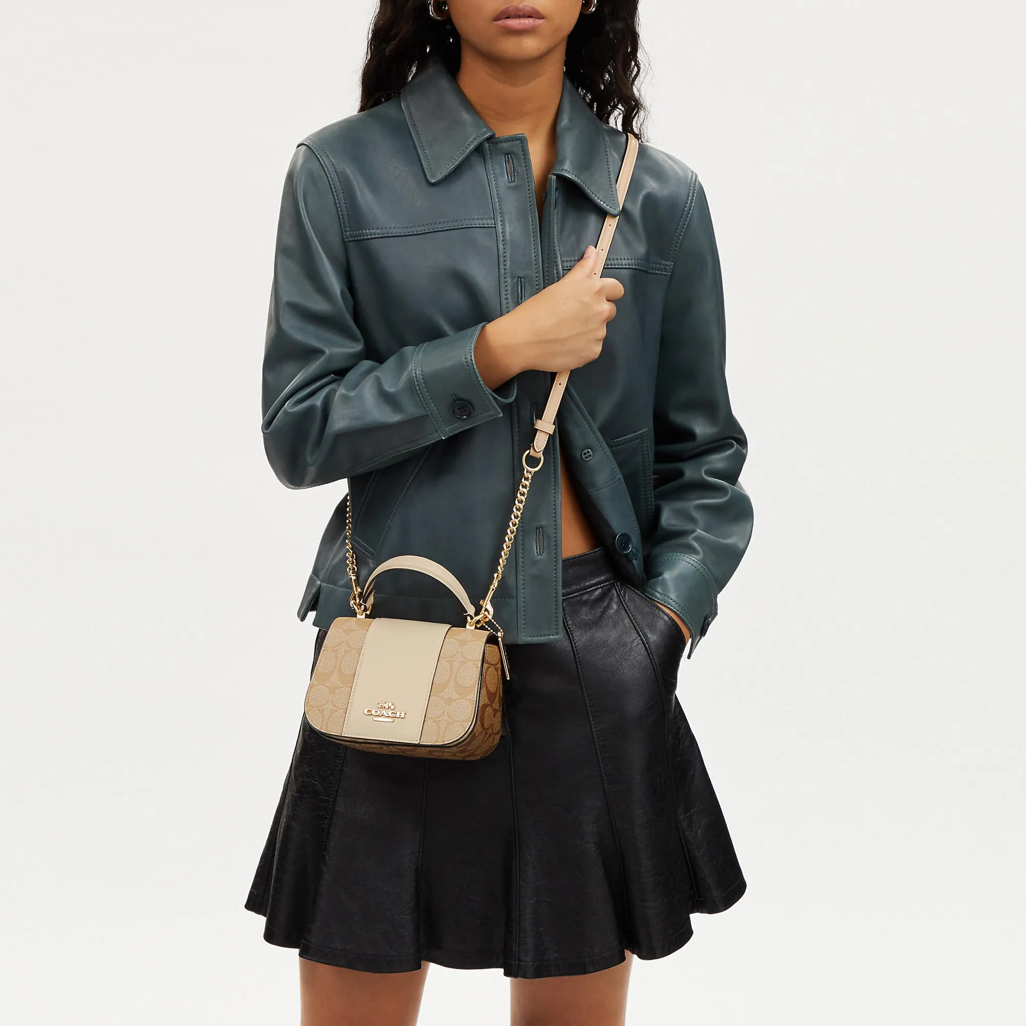 Coach Outlet Lysa Top Handle In Signature Canvas