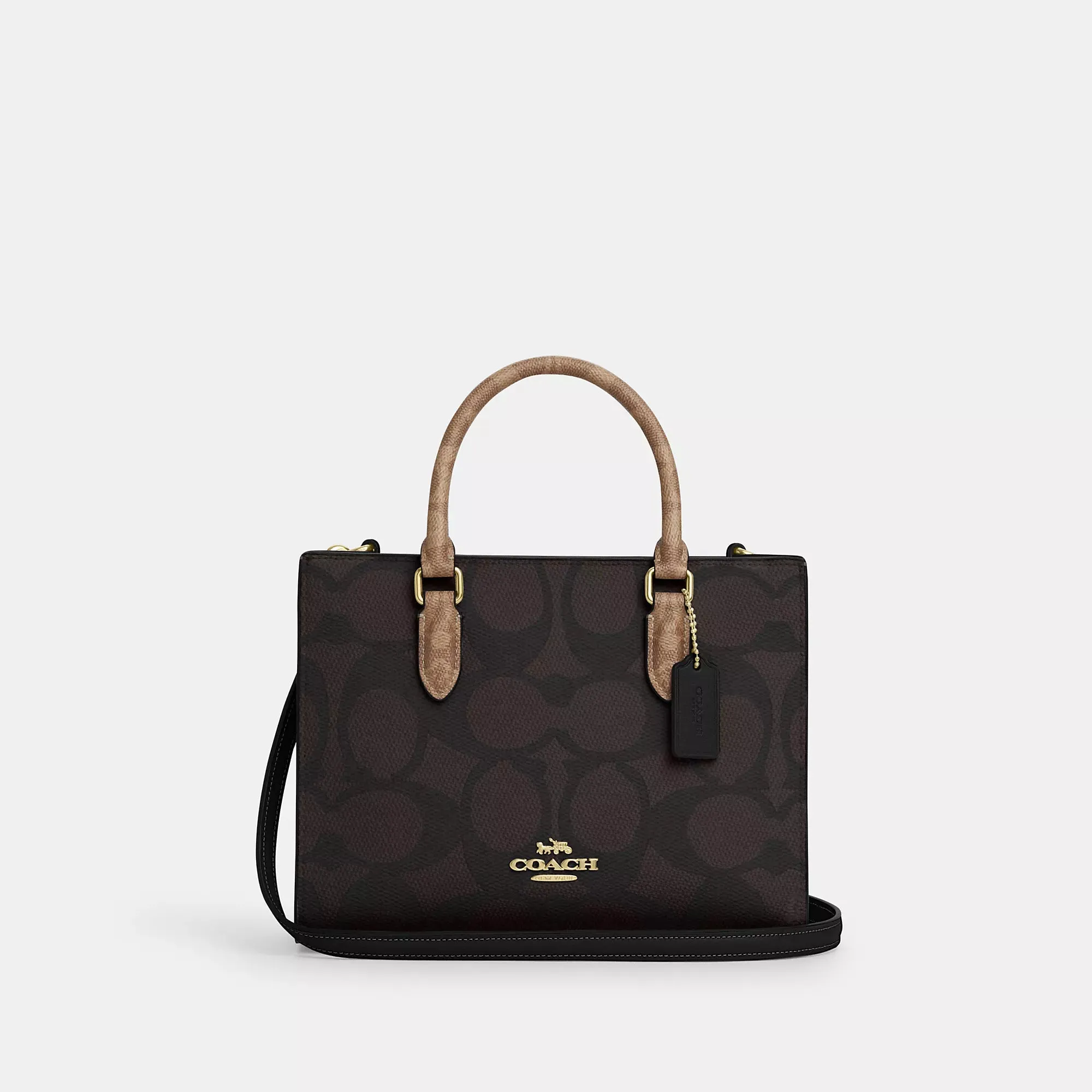 Coach Outlet Maggie Small Tote Bag In Blocked Signature Canvas