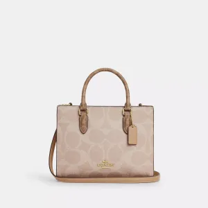 Coach Outlet Maggie Small Tote Bag In Blocked Signature Canvas
