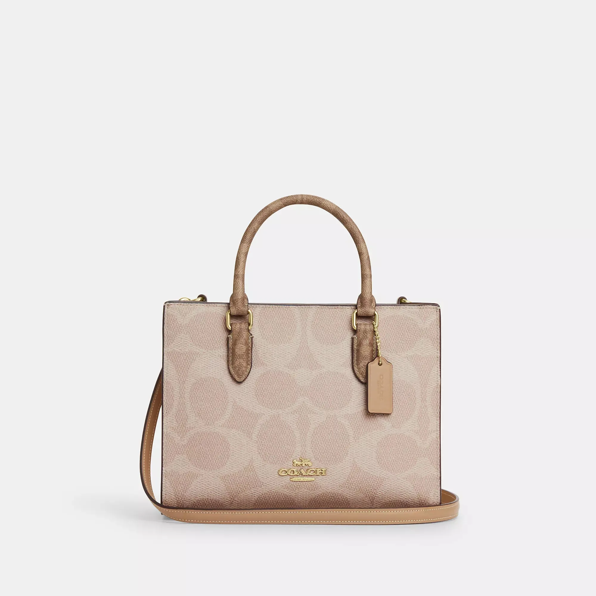 Coach Outlet Maggie Small Tote Bag In Blocked Signature Canvas
